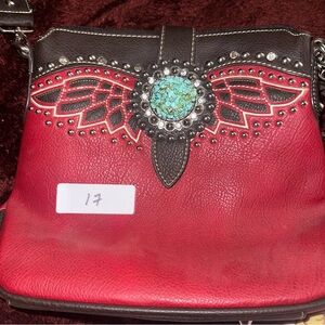Montana West Red and Black Women's Bag
